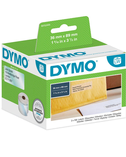 Dymo LabelWriter Large Address Labels Clear (36 x 89mm)