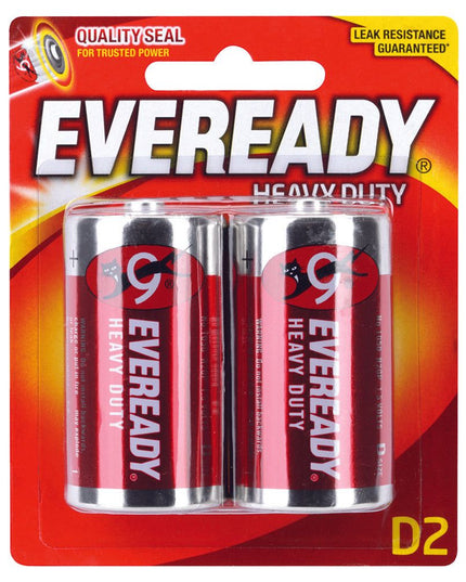 Eveready D Heavy Duty Battery 2 Pack