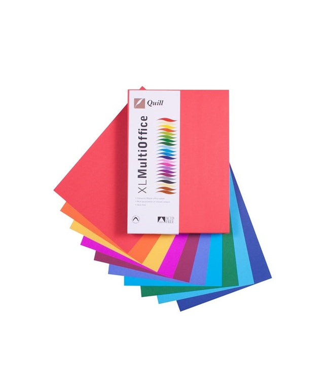 Quill Coloured Paper 80gsm A4 Pack 500 – Assorted