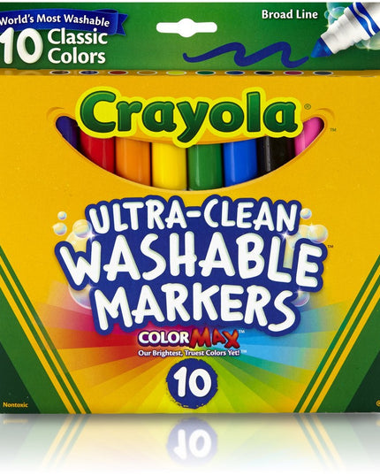 Crayola Ultra-clean Coloured Markers 10pk