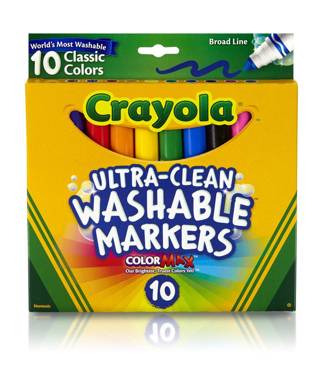 Crayola Ultra-clean Coloured Markers 10pk