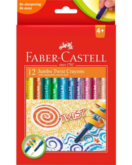 Faber-Castell Jumbo Twist Crayons 12Pk