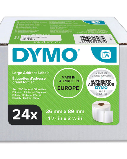 DYMO LabelWriter Large Address Labels 24PK (36mm x 89mm)