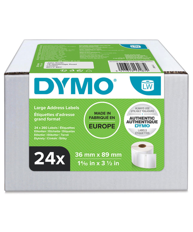 DYMO LabelWriter Large Address Labels 24PK (36mm x 89mm)