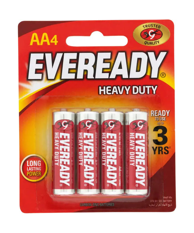 Eveready AA Heavy Duty Battery 4 Pack
