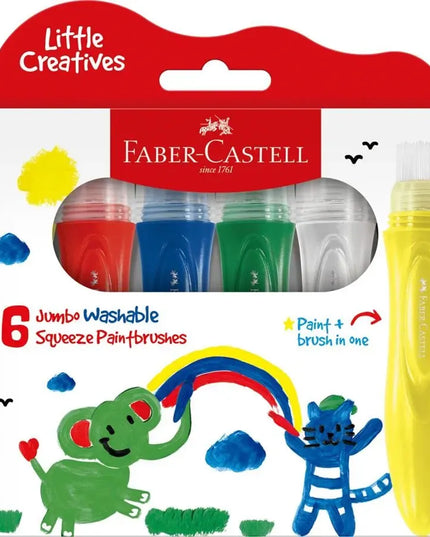 Faber-Castell Little Creatives Squeezing Paintbrush 6pk