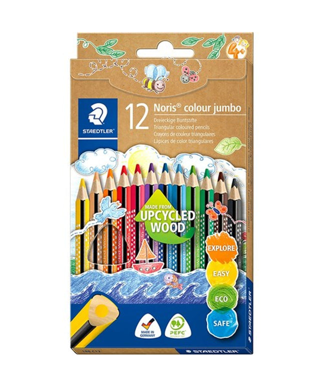 Staedtler Noris Jumbo Triangular Coloured Pencils 12pk