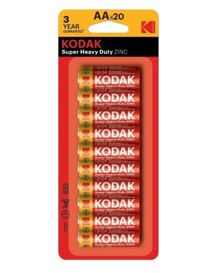 Kodak Zinc AA Batteries 20 Pack