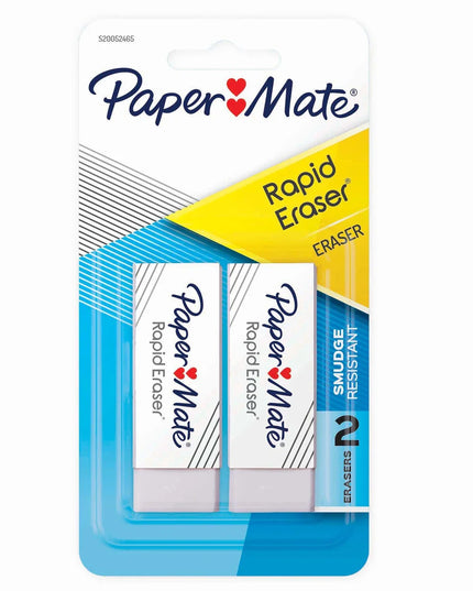 Paper Mate Rapid Erase Erasers 2pk