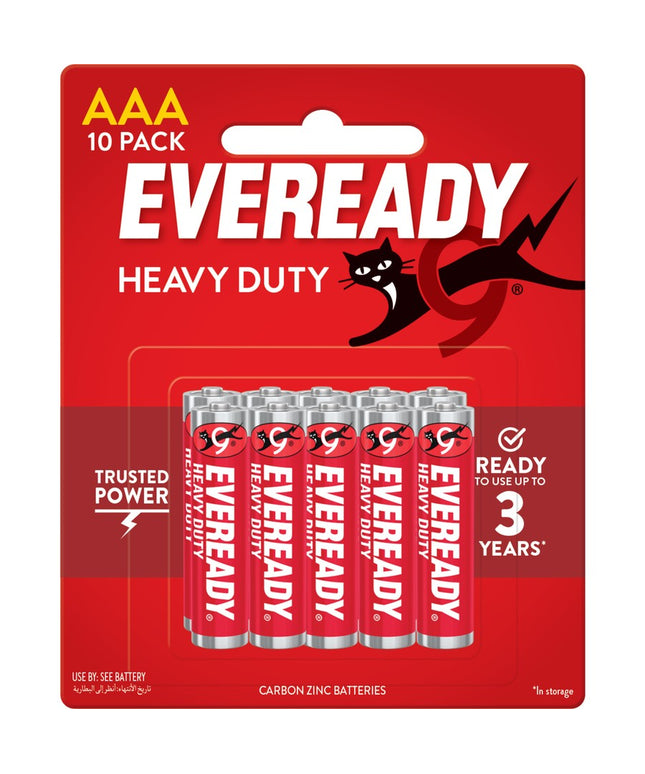 Eveready AAA Heavy Duty Battery 10 Pack