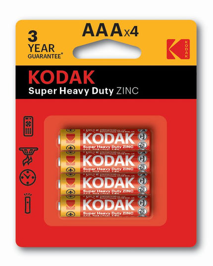 Kodak AAA Extra Heavy Duty Battery 4 Pack