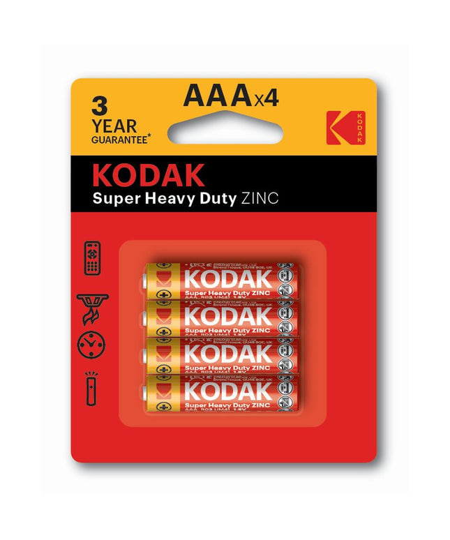 Kodak AAA Extra Heavy Duty Battery 4 Pack