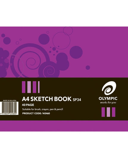 Olympic SP34 Sketch Book A4 40 Page Spiral
