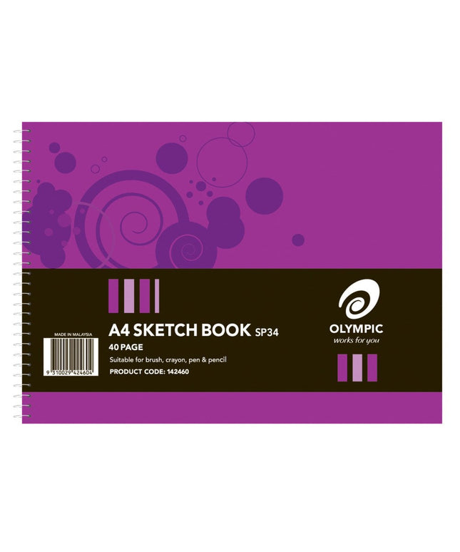Olympic SP34 Sketch Book A4 40 Page Spiral