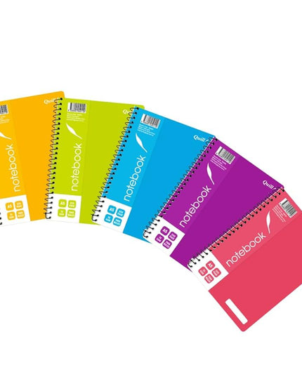 Quill Notebook 70gsm PP A5 200 Pages Assorted Colours