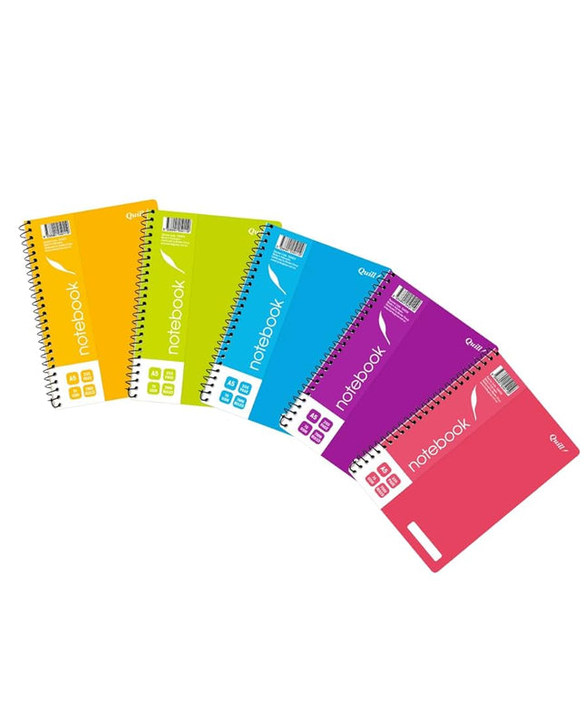 Quill Notebook 70gsm PP A5 200 Pages Assorted Colours