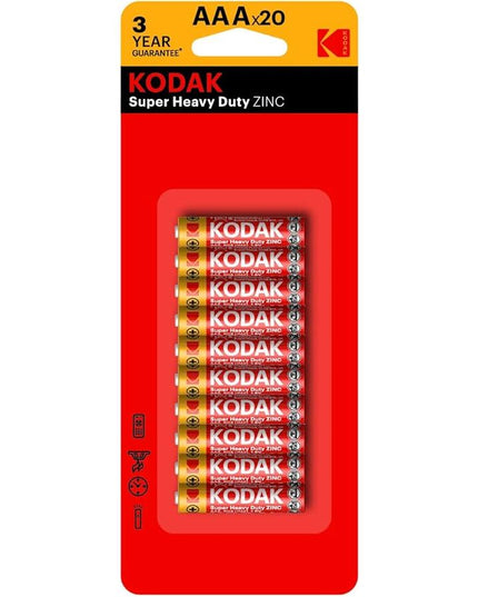 Kodak Zinc AAA Batteries 20 Pack