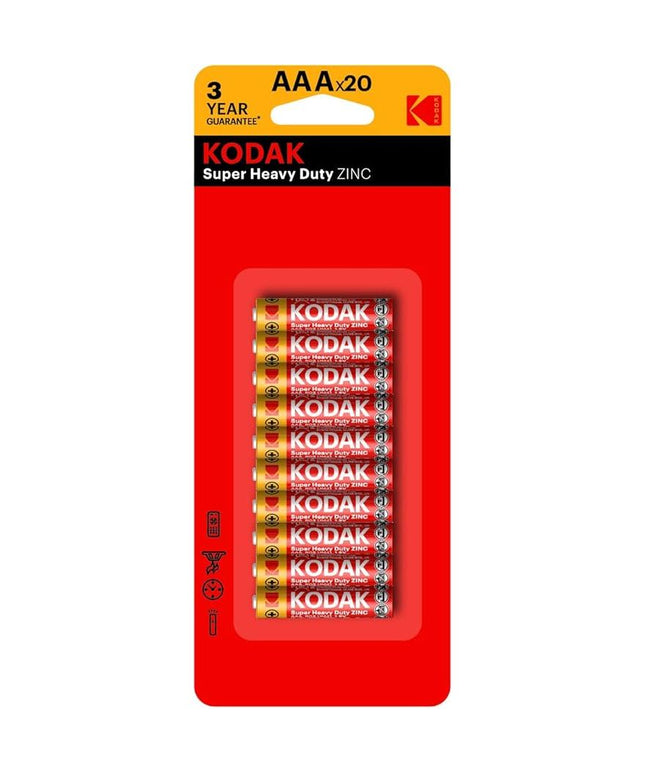 Kodak Zinc AAA Batteries 20 Pack