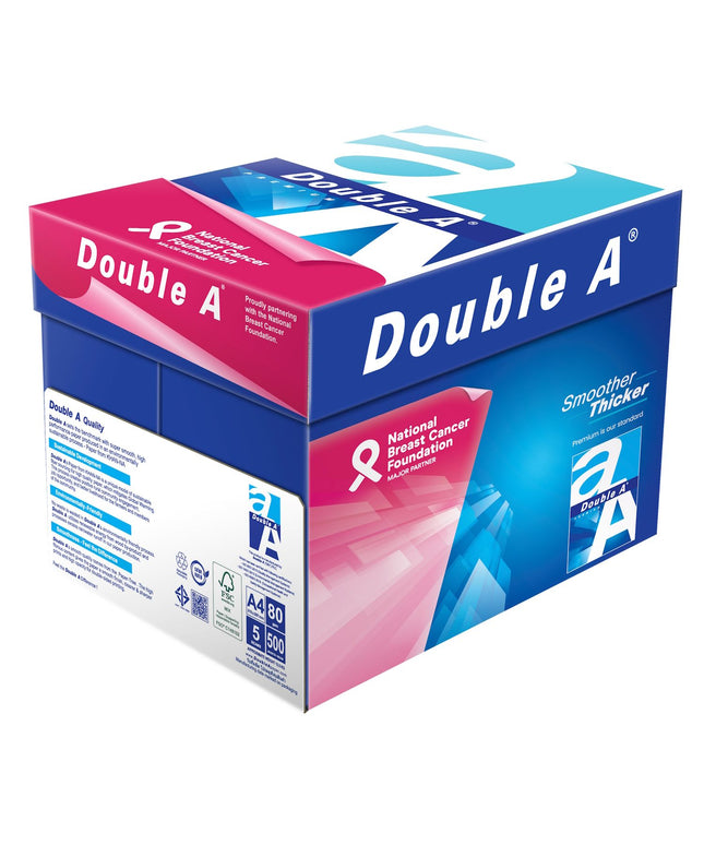 Double A Premium Copy Paper A4 80gsm White 5 Reams