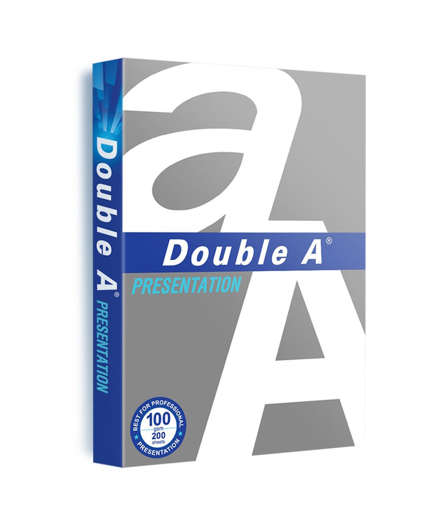 Double A A4 100gsm Presentation Paper White Pack 200