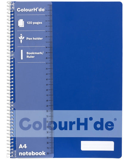 Colourhide A4 120 Page Notebook Classic Blue