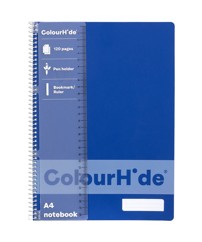 Colourhide A4 120 Page Notebook Classic Blue