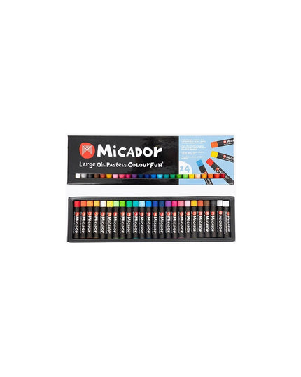 Micador Colourfun 24 Pack Large Oil Pastels