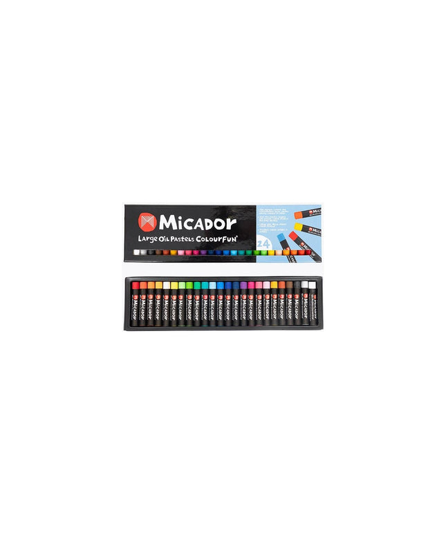 Micador Colourfun 24 Pack Large Oil Pastels