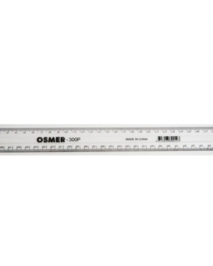 Osmer Plastic Ruler 30cm (Clear)