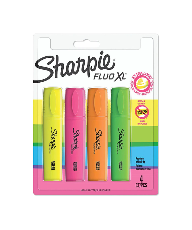 Sharpie 4 Pack Highligher XL