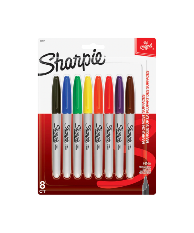 Sharpie Permanent Markers Fine 8 Pack