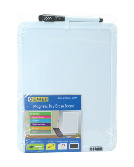 Osmer Magnetic Whiteboard with Marker (A4)