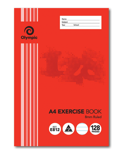 Olympic 128 page A4 Exercise Book