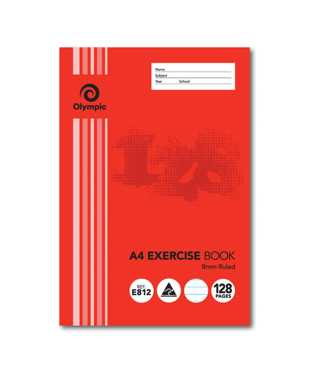 Olympic 128 page A4 Exercise Book