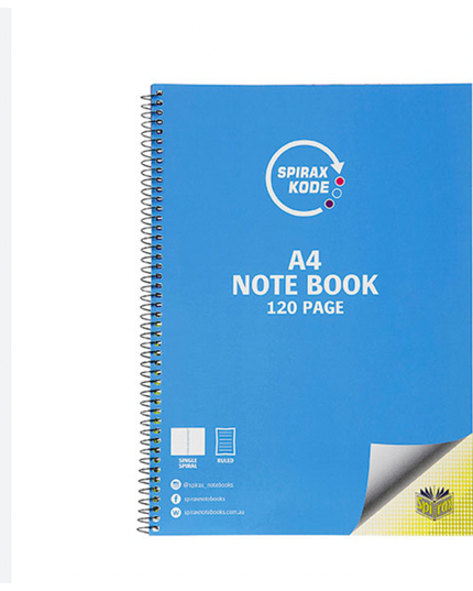 Spirax Kode A4 Notebook 120 Page (Assorted Colours)