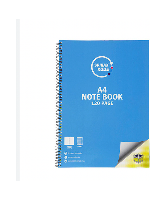 Spirax Kode A4 Notebook 120 Page (Assorted Colours)