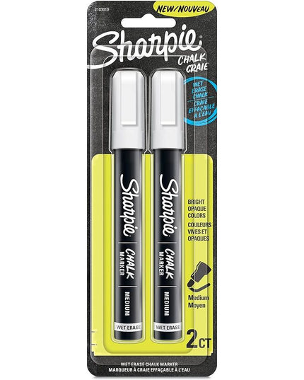 Sharpie Wet Erase Chalk Marker White 2 Pack