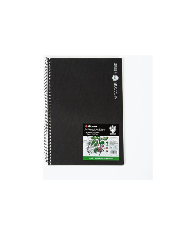 Micador M.Shield Visual Art Diary Black A4 (each)