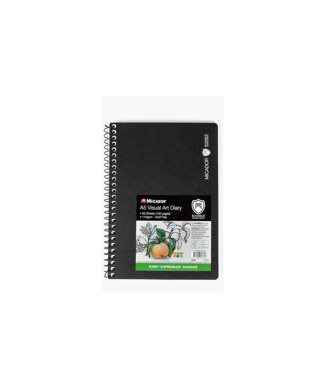 Micador M.Shield Visual Art Diary Black A5 (each)
