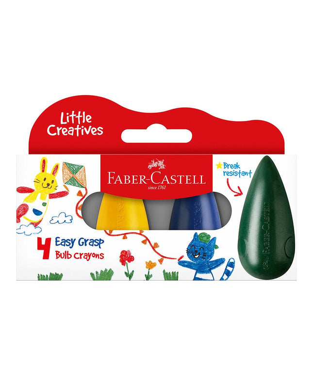 Faber-Castell Little Creatives Easy Grasp Bulb Crayon 4pk