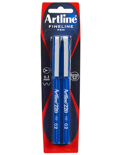 Artline 200 Fineliner 0.4mm Blue 2 Pack