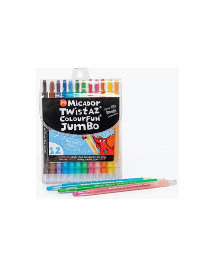 Micador Twistaz Jumbo Crayons 12 Pack Wallet