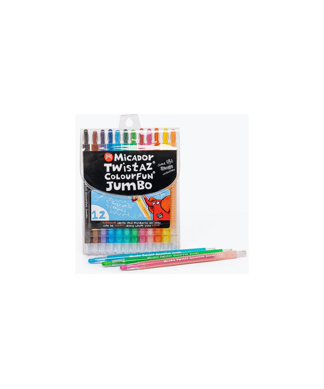 Micador Twistaz Jumbo Crayons 12 Pack Wallet