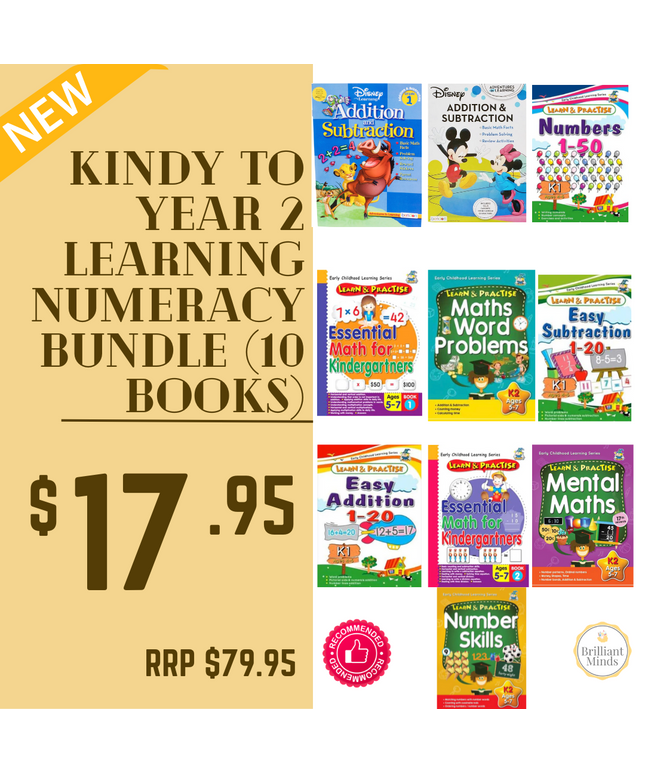Kindy to Year 2 Numeracy Bundle (10 Books)
