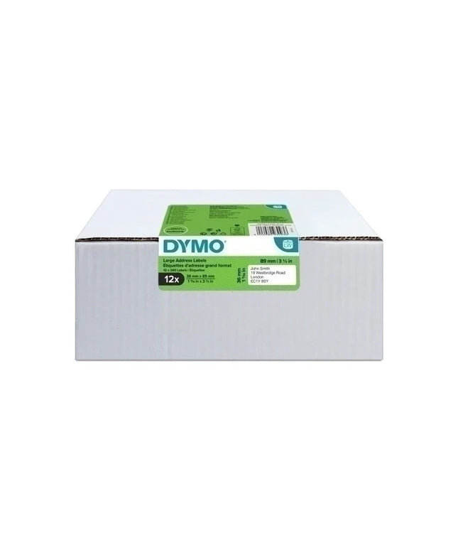 DYMO LabelWriter Large Address Labels (36mm x 89mm) 12PK