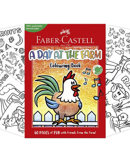 Faber Castell A Day at the Farm Colouring Book (60 Pages)