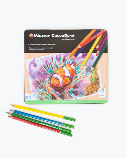 Micador ColourRush 24 Tin Colour Pencils