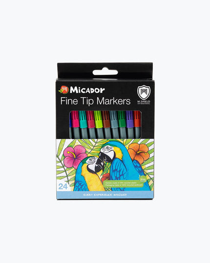 Micador M.Shield 24 Pack Fine Tip Marker