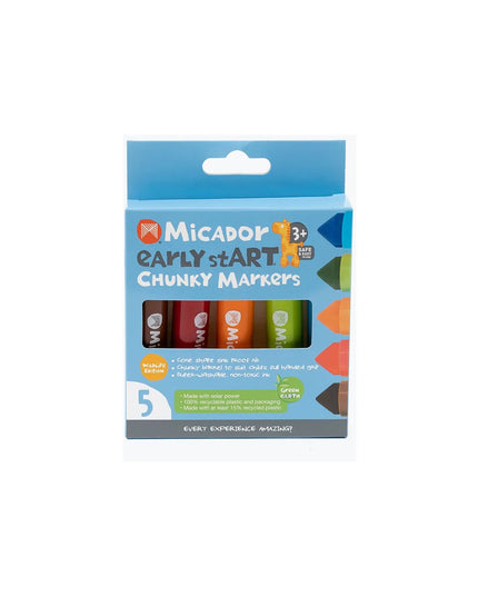 Micador Chunky Markers 5 Pack Wildlife - early stART