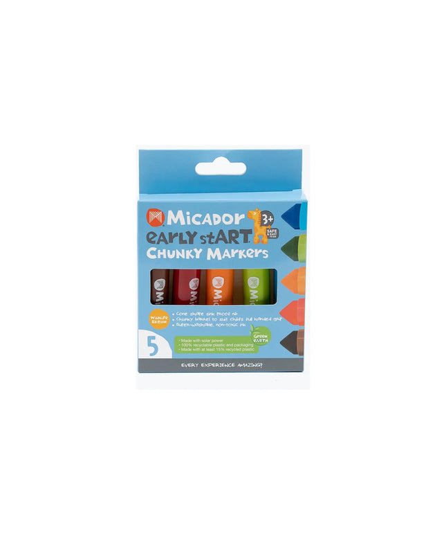 Micador Chunky Markers 5 Pack Wildlife - early stART